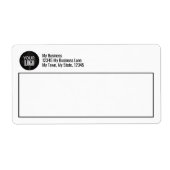Eenvoudig retouradres zakelijk logo etiket (Voorkant)