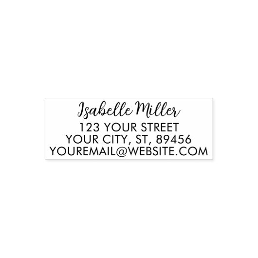 Eenvoudig retouradres Zelfinkkend stempel (Design)