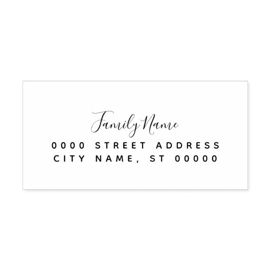 Eenvoudig retouradres Zelfinkkend stempel (Design)