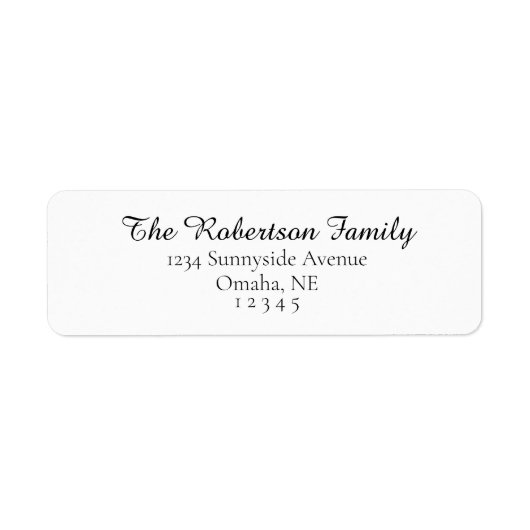 Eenvoudig retouradreslabel etiket (Voorkant)