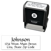 Eenvoudig retouradreslabel  zelfinktende stempel (In situ)