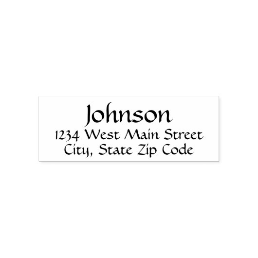 Eenvoudig retouradreslabel  zelfinktende stempel (Design)