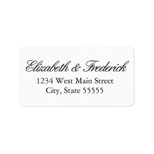 Eenvoudig retourlabel etiket (Voorkant)