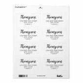 Eenvoudig retourlabel etiket (Full Sheet)