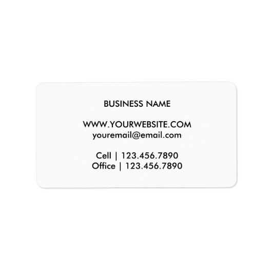 Eenvoudig retourlabel etiket (Voorkant)