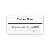 Eenvoudig retourlabel etiket (Voorkant)