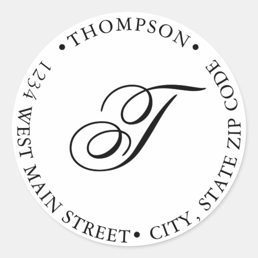 Eenvoudig retourlabel ronde sticker (Voorkant)