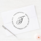 Eenvoudig retourlabel ronde sticker (Envelop)