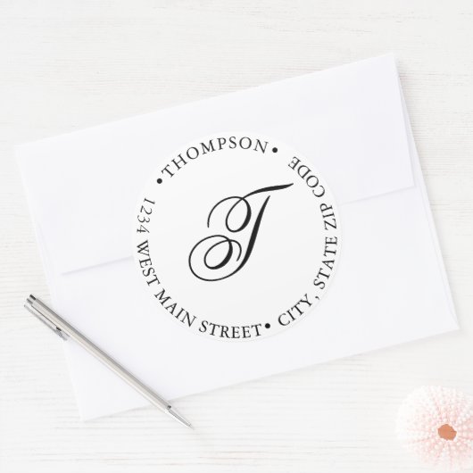 Eenvoudig retourlabel ronde sticker (Envelop)