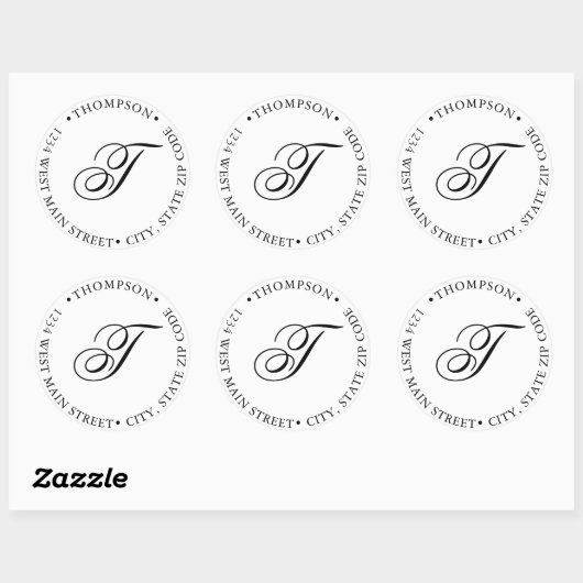 Eenvoudig retourlabel ronde sticker (Vel)