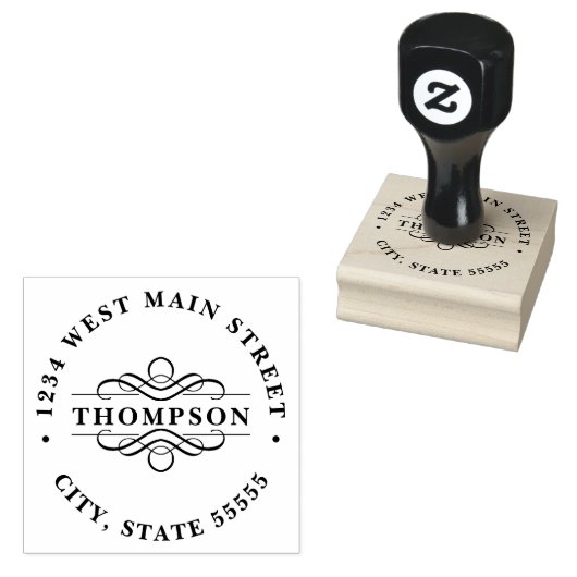 Eenvoudig retourlabel rubberstempel (Gestempeld)