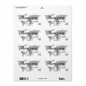 Eenvoudig retourlabel voor Wereldkaart Etiket (Full Sheet)