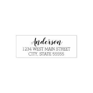 Eenvoudig retourlabel  zelfinktende stempel