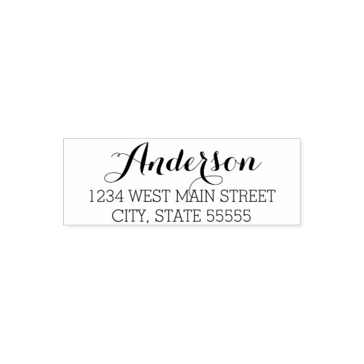 Eenvoudig retourlabel zelfinktende stempel (Design)