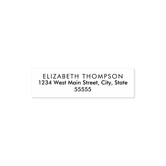 Eenvoudig retourlabel  zelfinktende stempel (Design)