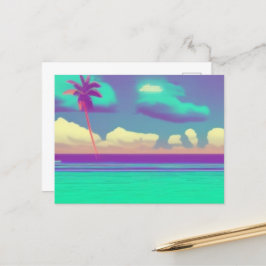 Eenvoudig Retro Beach briefkaart
