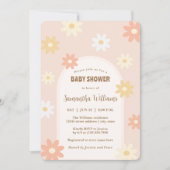 Eenvoudig Retro Chic Daisy Meisje Baby shower Kaart (Voorkant)