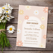 Eenvoudig Retro Chic Daisy Meisje Baby shower