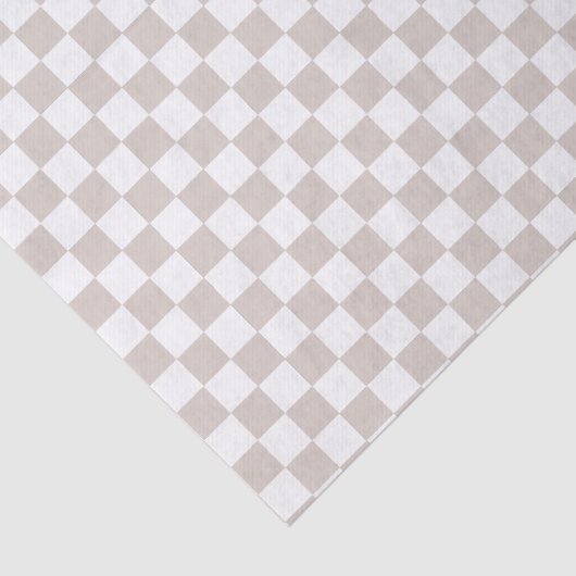 Eenvoudig retro geruit patroon beige tissuepapier (Detail)