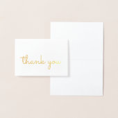 Eenvoudig Retro Gold Handwrite Hartelijk dank Folie Kaarten (Display)