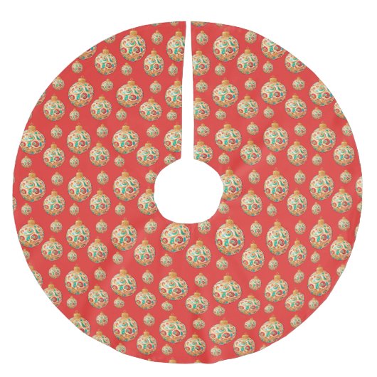 Eenvoudig retro kerst ornament patroon kerstboom rok (Voorkant)