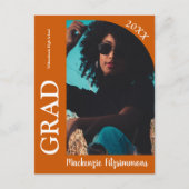Eenvoudig Retro Photo Afstuderen Invitation Briefk Briefkaart (Voorkant)