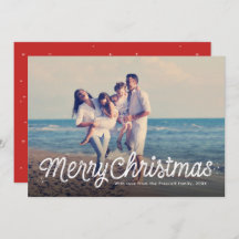 Eenvoudig retro-script voor kerstmis, één foto