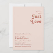Eenvoudig Retro Vibe Blush Pink Niets Fancy huweli Kaart (Voorkant)