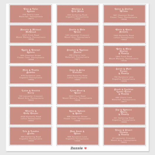 Eenvoudig Retro Vibes Old Roos Weddenschap Address Sticker (Vel)