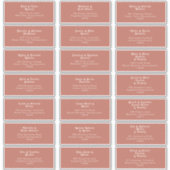 Eenvoudig Retro Vibes Old Roos Weddenschap Address Sticker (Voorkant)