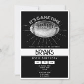 Eenvoudig Retro Wit Football Verjaardag Kaart (Voorkant)