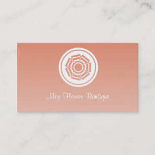 Eenvoudig Retroventiel Visitekaartje, koraal Visitekaartje