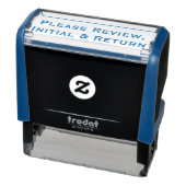 Eenvoudig "Review, Initiaal en rendement" Zelfinktende Stempel (Product)