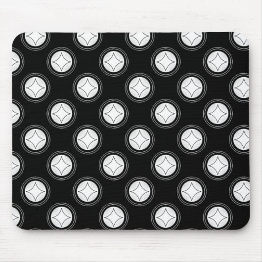 Eenvoudig Riveting Mousepad, Zwart-wit Muismat (Voorkant)