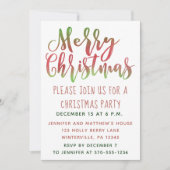 Eenvoudig Rode en Groene Kerstfeest nodigt ons uit Kaart (Voorkant)