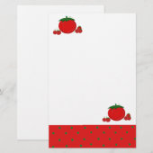 Eenvoudig Rode tomaten Briefpapier (Voorkant / Achterkant)