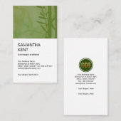 Eenvoudig rokergroen boeiend landschap architect visitekaartje (Voorkant / Achterkant)