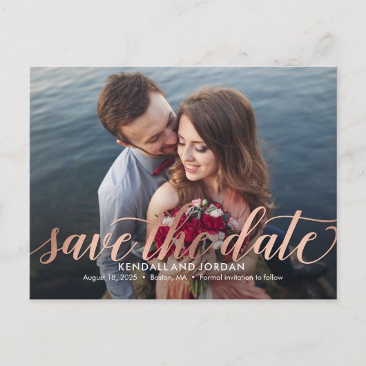 Eenvoudig Romantic sparen het Briefkaart van de Da (Voorkant)