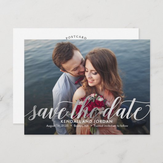 Eenvoudig Romantic sparen het Briefkaart van de Da (Voorkant / Achterkant)