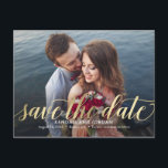 Eenvoudig Romantic sparen het Briefkaart van de Da<br><div class="desc">Modern en stijlvol sparen het datumbriefkaart. Ontworpen door ©Berry Berry Sweet . Afdrukbare digitale bestanden zijn beschikbaar! Bezoek onze website op www.berryberrysweet.com voor meer informatie!</div>