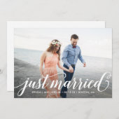 Eenvoudig Romantic Wedding Announement Bedankkaart (Voorkant / Achterkant)