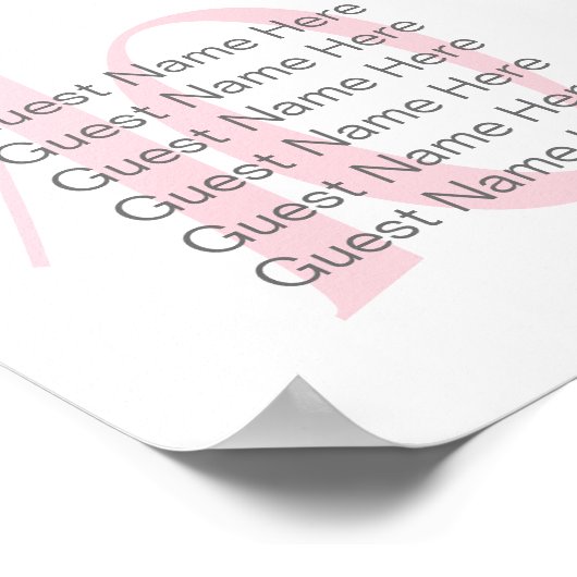 Eenvoudig Romantisch Blush Weddenschap | Zitschaar Poster (Hoek)