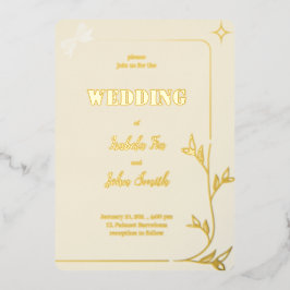 EENVOUDIG ROMANTISCH ONTWERP FOLIE UITNODIGING