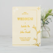 EENVOUDIG ROMANTISCH ONTWERP FOLIE UITNODIGING (Staand Voorkant)