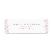 Eenvoudig romantisch roze kersenbloesem retouradre etiket (Voorkant)