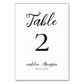 Eenvoudig romantisch script bruiloft kaart (Voorkant)