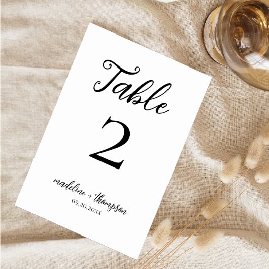 Eenvoudig romantisch script bruiloft kaart