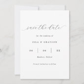 Eenvoudig Romantisch script foto-bruiloft Save The Date (Voorkant)