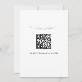 Eenvoudig romantisch script QR code bruiloft Save The Date (Achterkant)