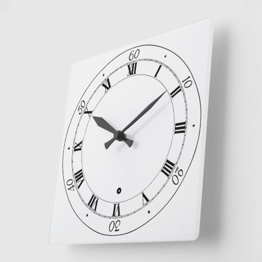 Eenvoudig Romeins cijfer Vierkante Klok (Hoek)